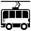 Trolleybus Element from EmojiTwo Black Set