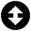 Up Down Arrow Element from EmojiTwo Black Set