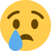 Crying Face Element from Twemoji Emoji Set