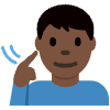 Deaf Man Dark Skin Tone Element from Twemoji Emoji Set