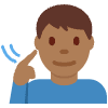 Deaf Man Medium Dark Skin Tone Element from Twemoji Emoji Set