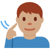Deaf Man Medium Skin Tone Element from Twemoji Emoji Set