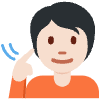 Deaf Person Light Skin Tone Element from Twemoji Emoji Set