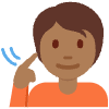 Deaf Person Medium Dark Skin Tone Element from Twemoji Emoji Set