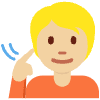 Deaf Person Medium Light Skin Tone Element from Twemoji Emoji Set