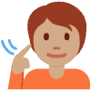Deaf Person Medium Skin Tone Element from Twemoji Emoji Set