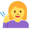 Deaf Woman Element from Twemoji Emoji Set