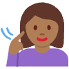 Deaf Woman Medium Dark Skin Tone Element from Twemoji Emoji Set