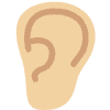 Ear Medium Light Skin Tone Element from Twemoji Emoji Set