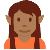 Elf Medium Dark Skin Tone Element from Twemoji Emoji Set