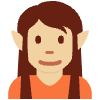 Elf Medium Light Skin Tone Element from Twemoji Emoji Set