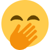 Face With Hand Over Mouth Element from Twemoji Emoji Set