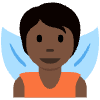 Fairy Dark Skin Tone Element from Twemoji Emoji Set