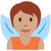 Fairy Medium Skin Tone Element from Twemoji Emoji Set
