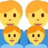 Family Man Man Boy Boy Emoji from Twemoji Set | Free Download as SVG Vector and Transparent PNG | Streamline emojis