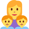 Family Woman Boy Boy Emoji from Twemoji Set | Free Download as SVG Vector and Transparent PNG | Streamline emojis