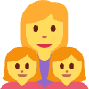 Family Woman Girl Girl Element from Twemoji Emoji Set