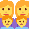 Family Woman Woman Boy Boy Element from Twemoji Emoji Set