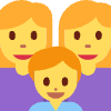 Family Woman Woman Boy Element from Twemoji Emoji Set