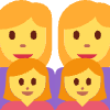 Family Woman Woman Girl Girl Element from Twemoji Emoji Set