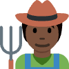Farmer Dark Skin Tone Element from Twemoji Emoji Set