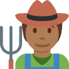 Farmer Medium Dark Skin Tone Element from Twemoji Emoji Set