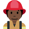 Firefighter Dark Skin Tone Element from Twemoji Emoji Set