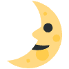 First Quarter Moon Face Element from Twemoji Emoji Set