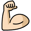Flexed Biceps Light Skin Tone Element from OpenMoji Emoji Set