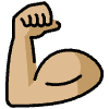 Flexed Biceps Medium Light Skin Tone Element from OpenMoji Emoji Set