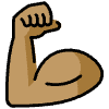 Flexed Biceps Medium Skin Tone Element from OpenMoji Emoji Set