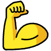 Flexed Biceps Element from OpenMoji Emoji Set