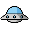 Flying Saucer Element from OpenMoji Emoji Set