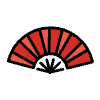 Folding Hand Fan Element from OpenMoji Emoji Set