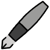 Fountain Pen Element from OpenMoji Emoji Set