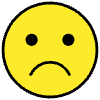 Frowning Face Element from OpenMoji Emoji Set