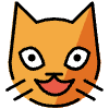 Grinning Cat Element from OpenMoji Emoji Set