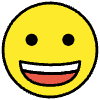 Grinning Face Element from OpenMoji Emoji Set