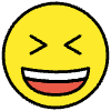 Grinning Squinting Face Element from OpenMoji Emoji Set