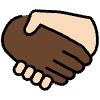 Handshake Dark Skin Tone Light Skin Tone Element from OpenMoji Emoji Set