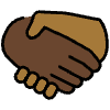 Handshake Dark Skin Tone Medium Dark Skin Tone Element from OpenMoji Emoji Set