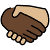 Handshake Dark Skin Tone Medium Light Skin Tone Element from OpenMoji Emoji Set