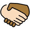 Handshake Light Skin Tone Medium Dark Skin Tone Element from OpenMoji Emoji Set