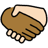 Handshake Medium Dark Skin Tone Light Skin Tone Element from OpenMoji Emoji Set