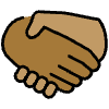 Handshake Medium Dark Skin Tone Medium Skin Tone Element from OpenMoji Emoji Set