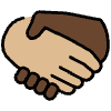 Handshake Medium Light Skin Tone Dark Skin Tone Element from OpenMoji Emoji Set