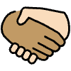 Handshake Medium Skin Tone Light Skin Tone Element from OpenMoji Emoji Set