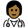 Health Worker Medium Dark Skin Tone Element from OpenMoji Emoji Set