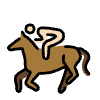 Horse Racing Light Skin Tone Element from OpenMoji Emoji Set