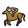 Horse Racing Medium Skin Tone Element from OpenMoji Emoji Set
